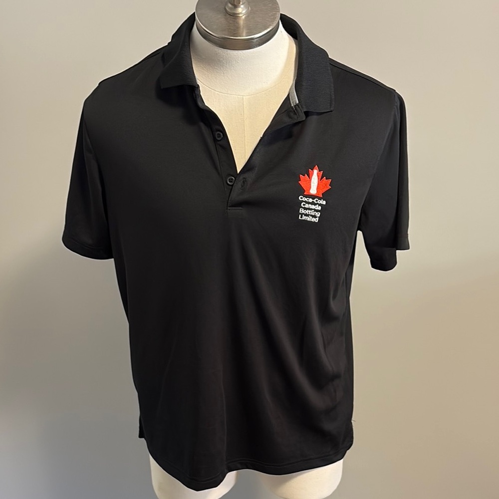 Stylish Black Polo Shirt with Embroidered Logo